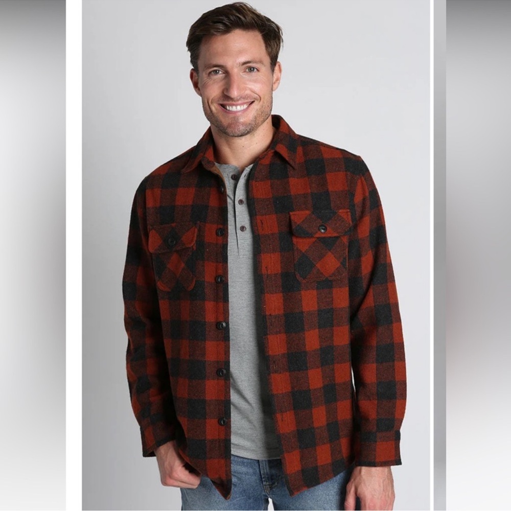 Jachs New York Wool Blend Overshirt Shacket in Plaid